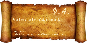 Veinstein Adalbert névjegykártya